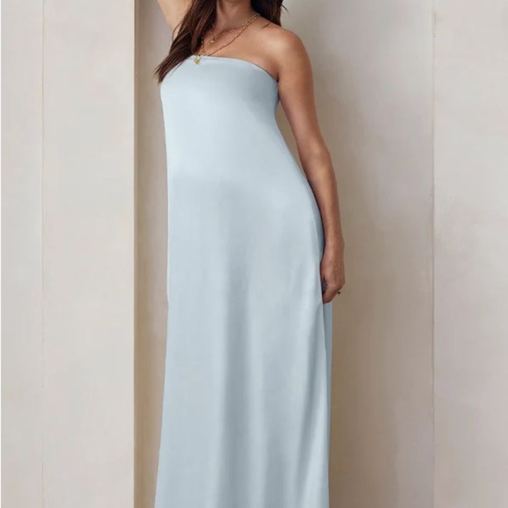 Bumpsuit Brushed Satin Gown - Picture 3 of 4